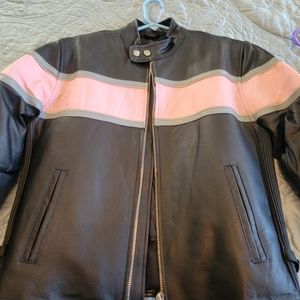 Dream Apparel Leather Motorcycle Jacket.  SZ Medium